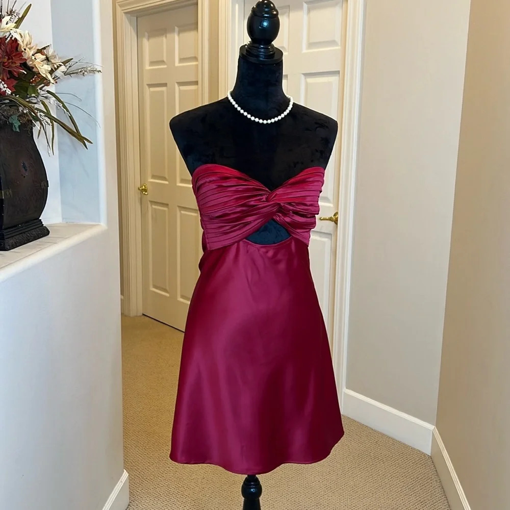 NWOT Princess Polly Satin Strapless Mini size 0